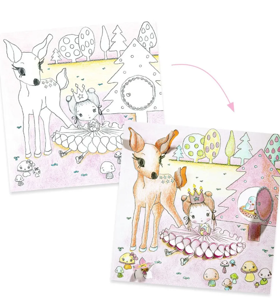 Djeco Maleark m. Små Døre - Les Petites De Pupi