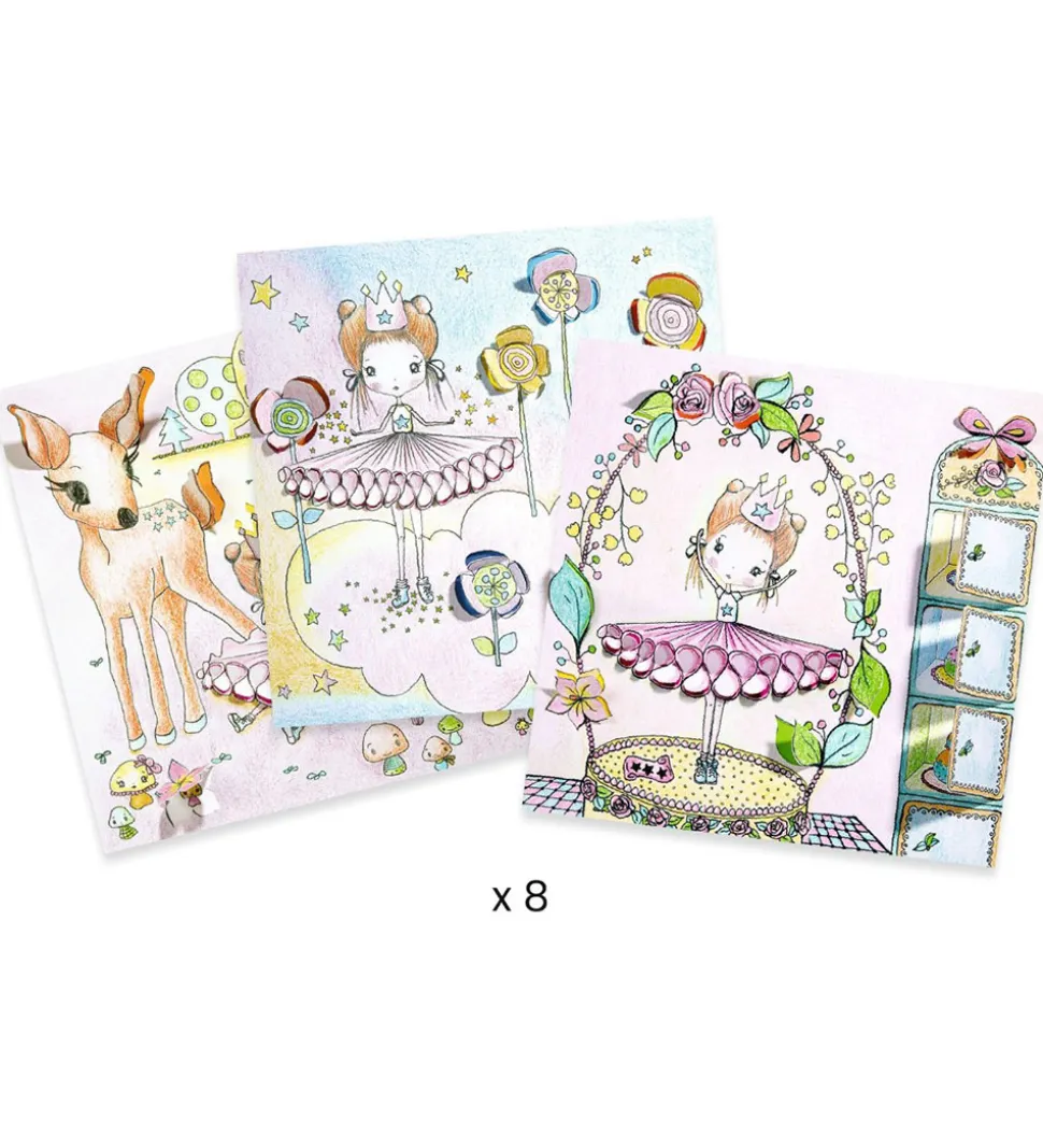 Djeco Maleark m. Små Døre - Les Petites De Pupi