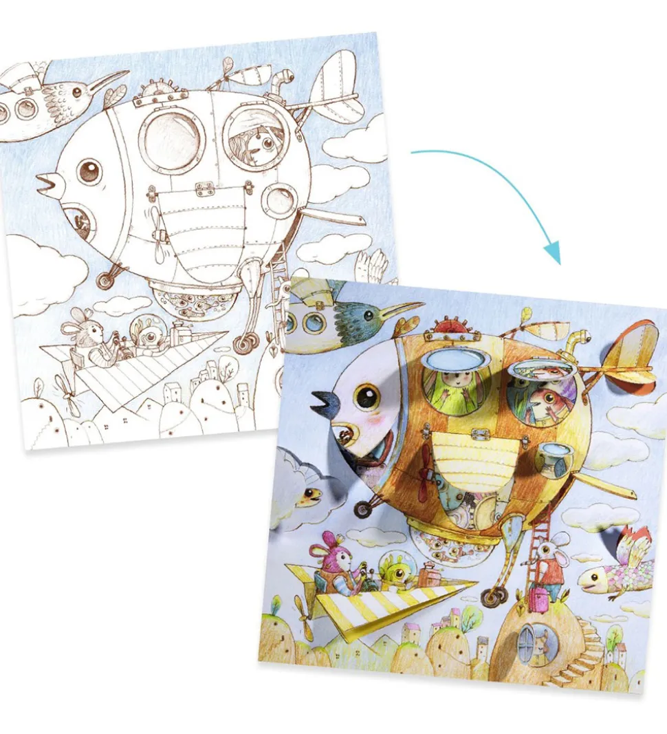 Djeco Maleark m. Små Døre - Malo's Trip