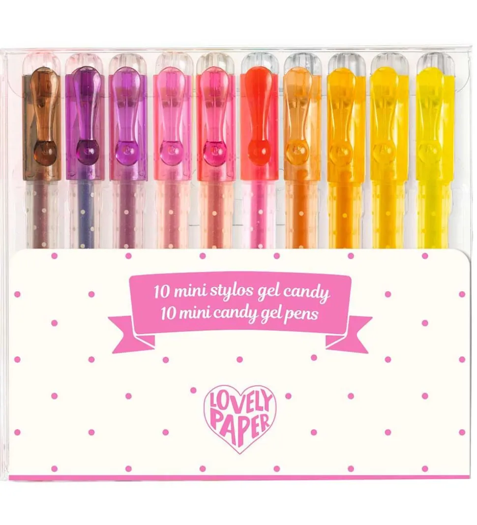Djeco Mini Kuglepenne - 10 stk. - Gel - Candy