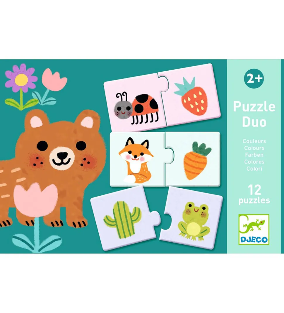 Djeco Puslespil - 24 Brikker - Duo - Colours