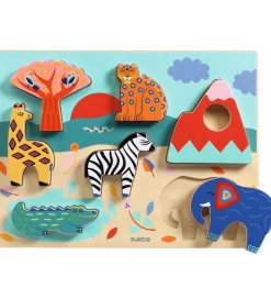 Djeco Puslespil - 7 Brikker - Savanne