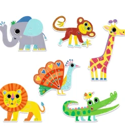 Djeco Puslespil - 6 Stk. - Vilde Dyr