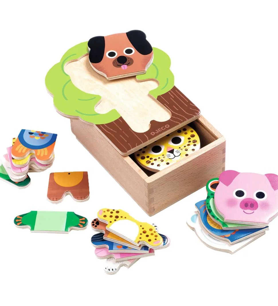 Djeco Puslespil - Træ - 18 Brikker - Abra