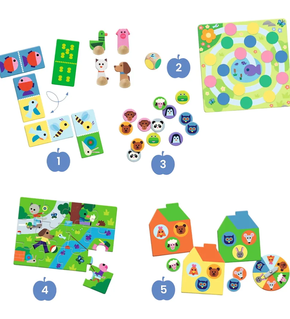 Djeco Spil - 5-i-1 - At The Farm