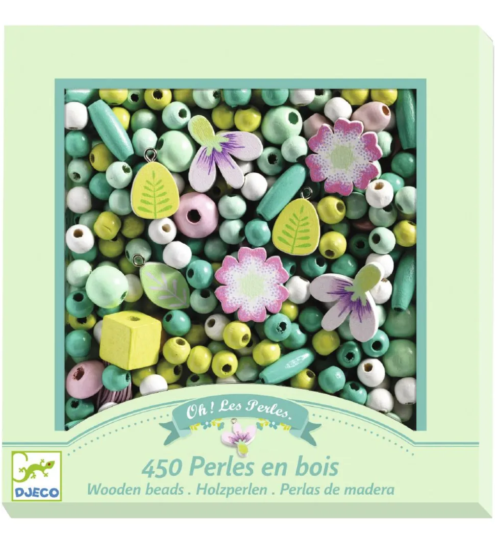 Djeco Træperler - 450 stk. - Blomster og Planter