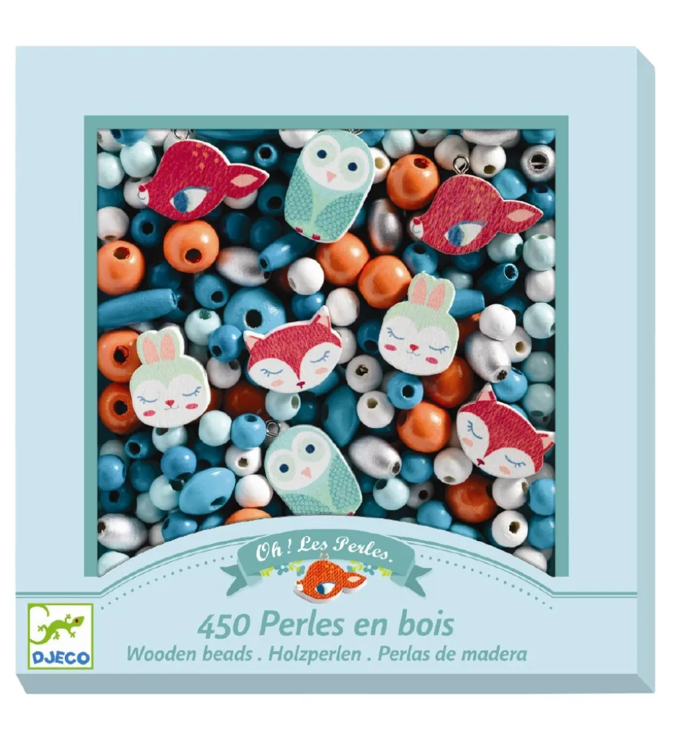 Djeco Træperler - 450 stk. - Små Dyr