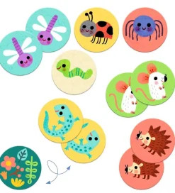 Djeco Vendespil - 32 brikker - Små Dyr