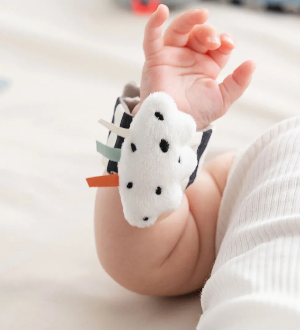 Done By Deer Håndledsranglesæt - 2-pak - Happy Clouds - Blå