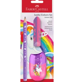 Faber-Castell Blyantsæt - Jumbo Unicorn - 3 Dele - Lilla