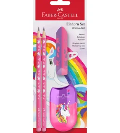 Faber-Castell Blyantsæt - Unicorn - 4 Dele - Pink