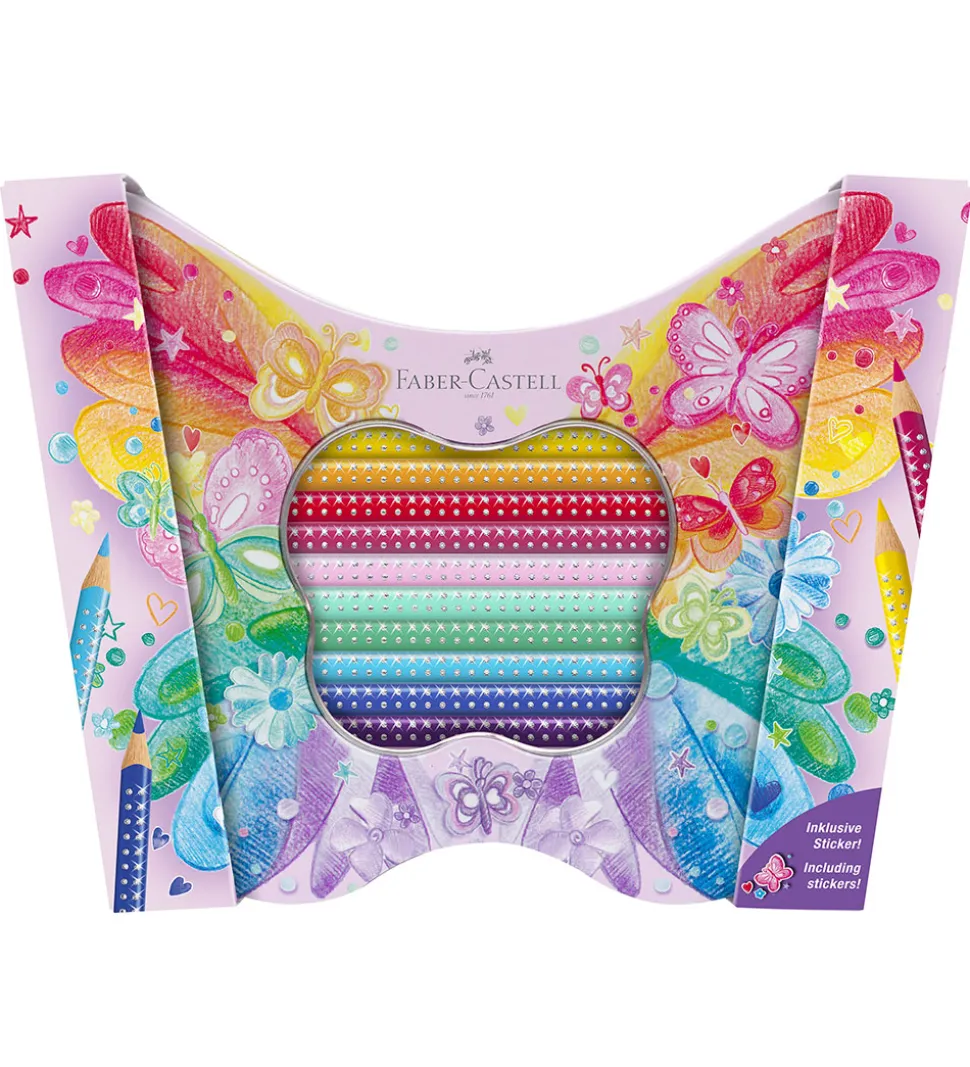 Faber-Castell Farveblyanter - Trekantet - Grip Sommerfugl - 20 s