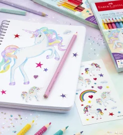 Faber-Castell Farveblyanter - Trekantet - Grip Unicorn - 10+3 st