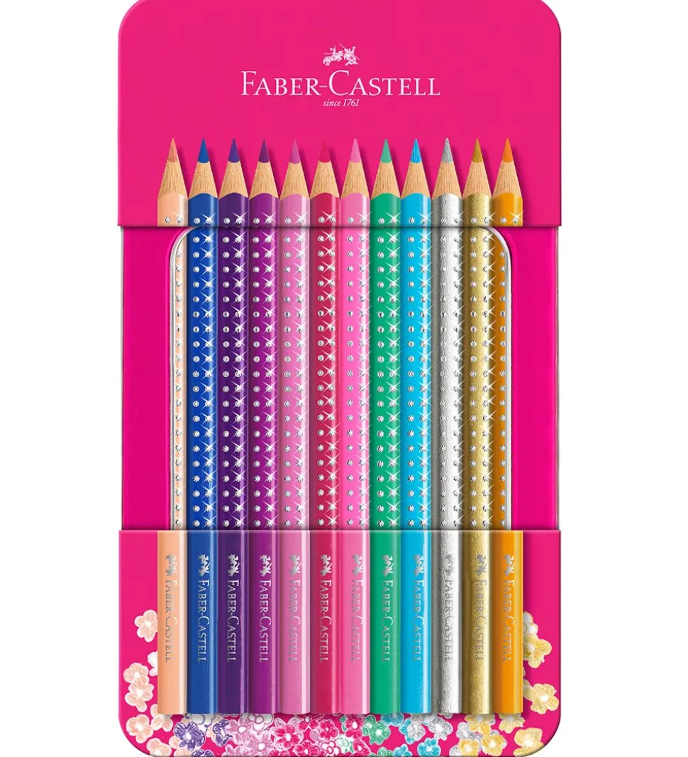 Faber-Castell Farveblyanter - Grip - 12 stk - Sparkle