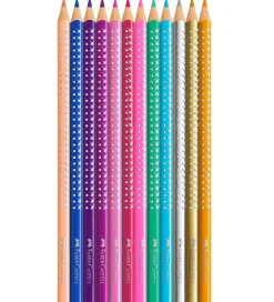 Faber-Castell Farveblyanter - Grip - 12 stk - Sparkle