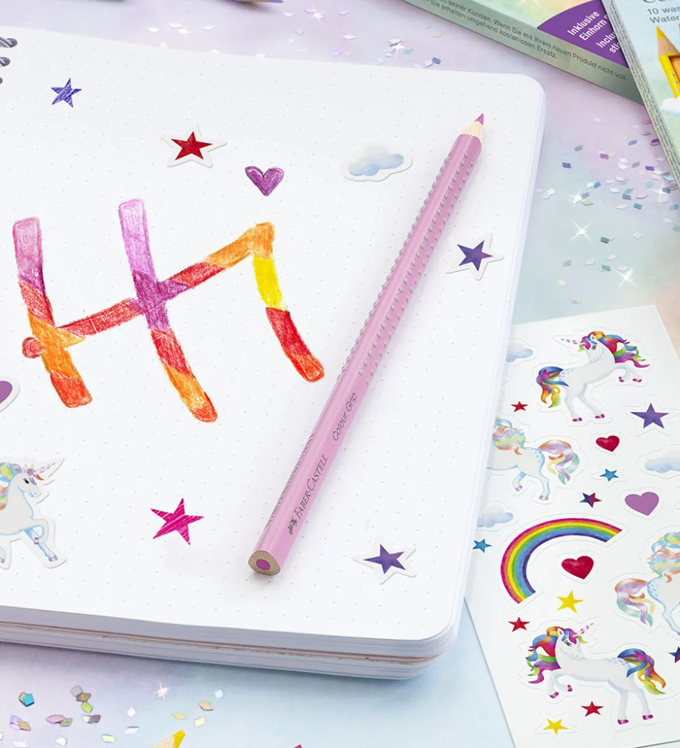 Faber-Castell Farveblyanter - Trekantet - Grip Unicorn - 18+6 st