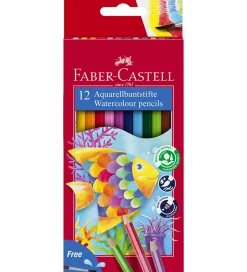 Faber-Castell Farveblyanter - Akvarel - 12 stk + 1 Pensel
