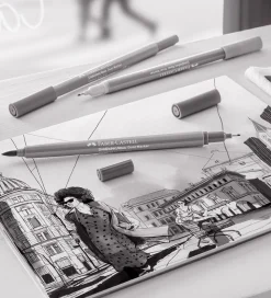 Faber-Castell Tuscher - 6 stk. - Grå