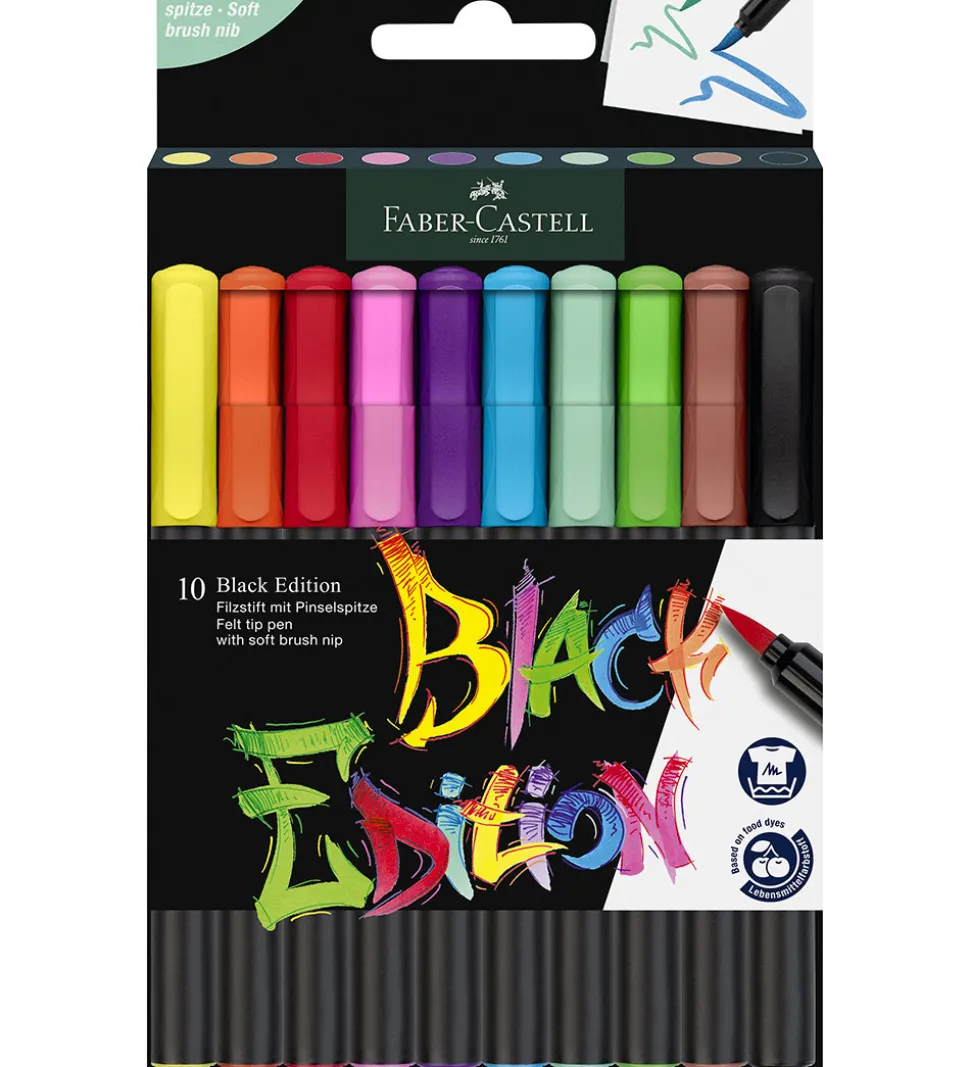 Faber-Castell Tuscher - Black Edition - 10 stk.