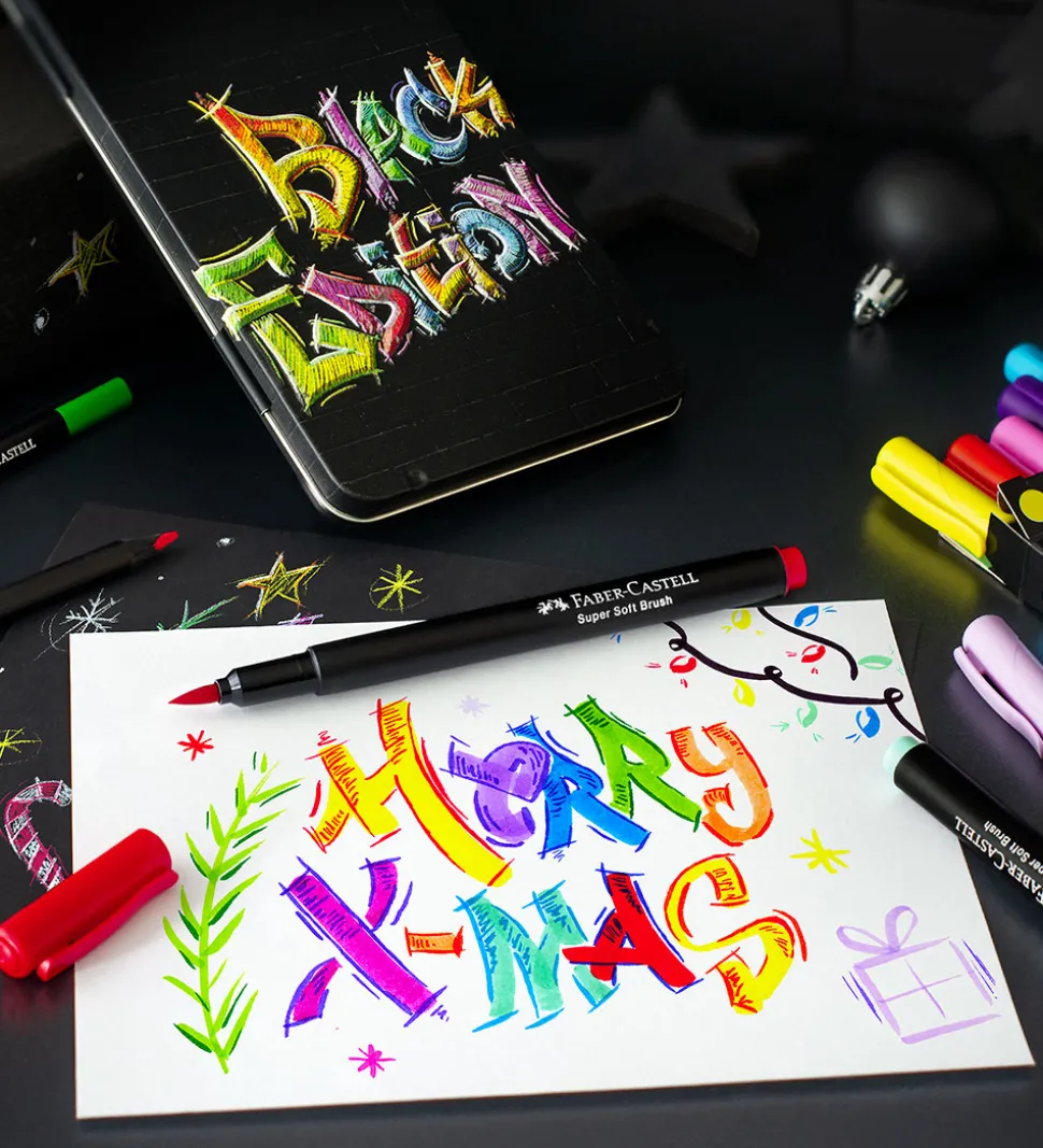 Faber-Castell Tuscher - Black Edition - 10 stk.