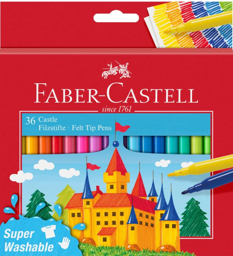 Faber-Castell Tuscher - Børn - 36 stk - Multifarvet