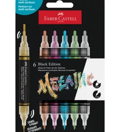 Faber-Castell Tuscher - Shake & Paint Akryl - 6 Stk. - Metallic