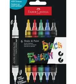 Faber-Castell Tuscher - Shake & Paint Akryl - 6 Stk. - Multi