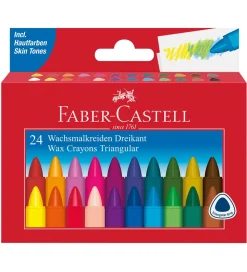 Faber-Castell Voksfarver - Trekantet - 24 stk - Multi