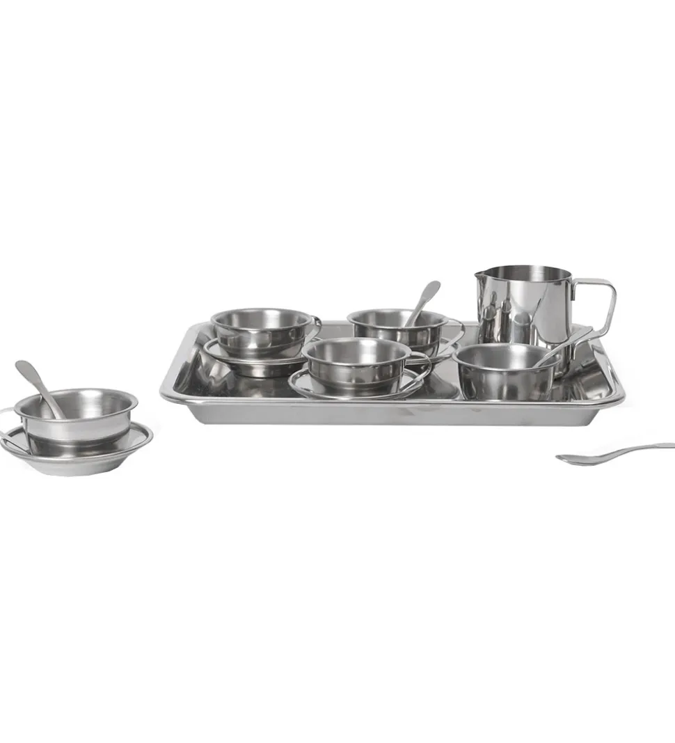 ferm Living Te-sæt - Toro - Børstet Stål