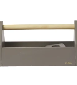 Flexa Værktøjskasse - Træ - Play - 4 Dele - Dusty Brown/Birch Pl