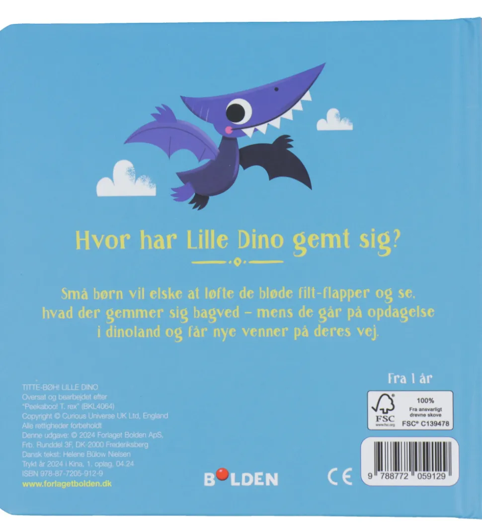 Forlaget Bolden Bog - Titte-Bøh! Lille Dino