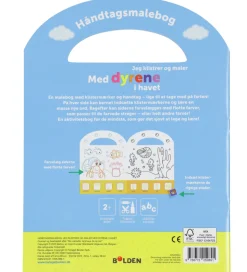 Forlaget Bolden Håndtagsmalebog m. klistermærker - Med Dyrene i