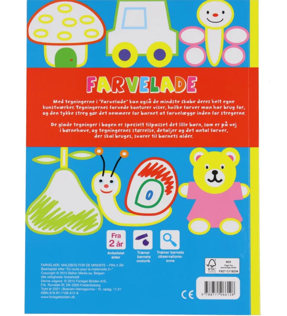 Forlaget Bolden Malebog - Farvelade - For De Mindste - Dansk