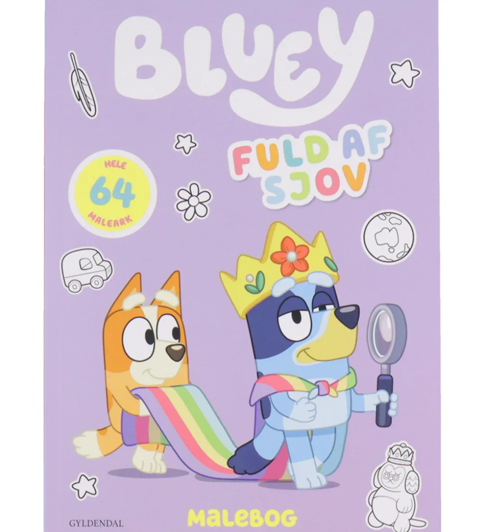 Forlaget Gyldendal Malebog - Bluey - Fuld Af Sjov