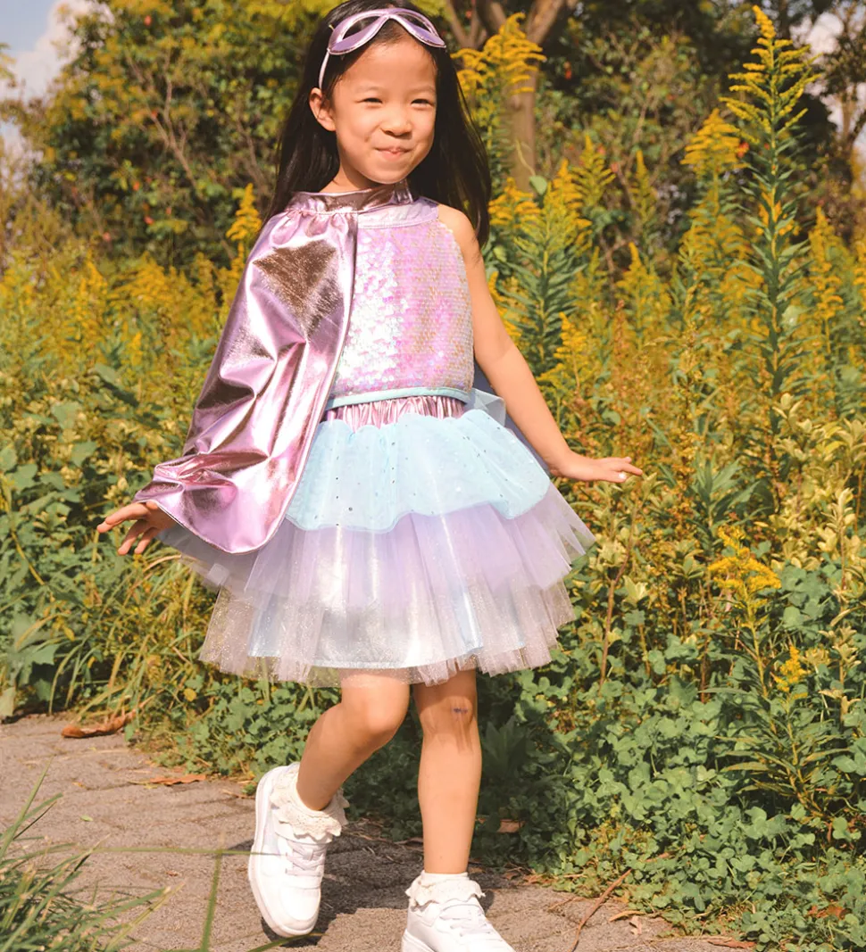 Great Pretenders Udklædning - Super-Duper - Metallic Pink/Light