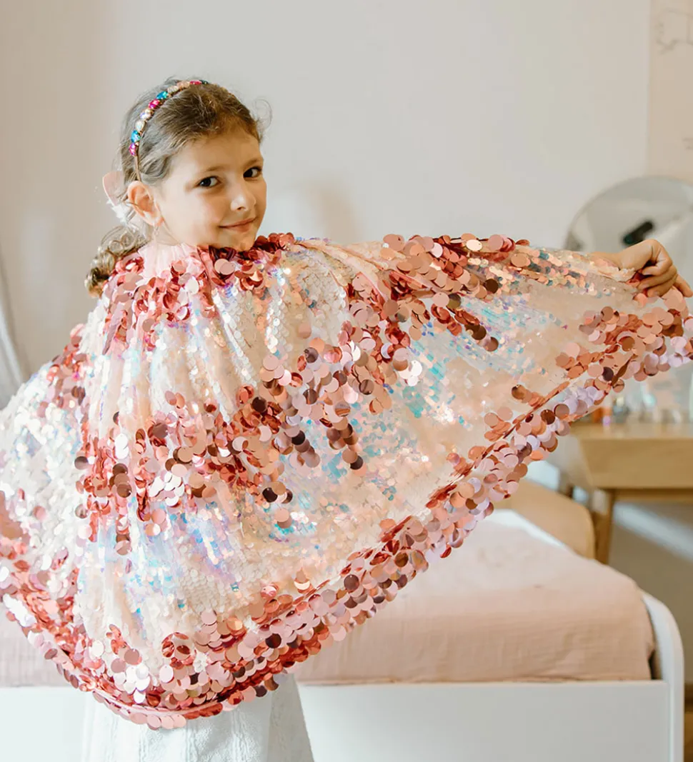 Great Pretenders Udklædning - The 5th Avenue Pink Pailette Cape