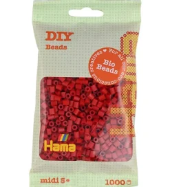 Hama Bio Midi Perler - 1000 stk. - 22 Mørkerød