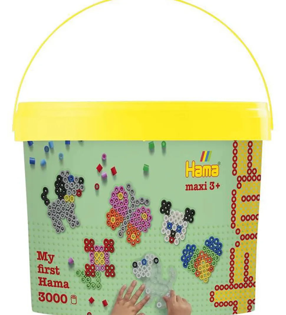Hama Maxi Perler - 3000 stk. + 4 plader - Multifarvet