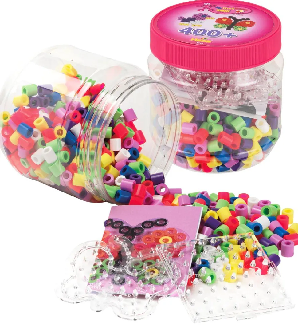 Hama Maxi perler m. Perleplader - 400 stk. - Multifarvet