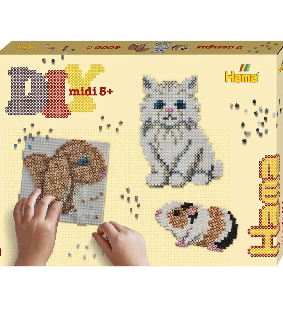 Hama Midi Gaveæske - 4000 stk. - Kæledyr