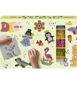 Hama Midi Gaveæske - Ca. 6000 perler + 3 plader - Multifarvet