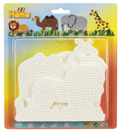 Hama Midi Perleplader - 4 stk - Løve/Kamel/Elefant/Giraf