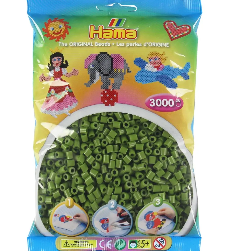 Hama Midi Perler - 3000 stk. - 84 Oliven
