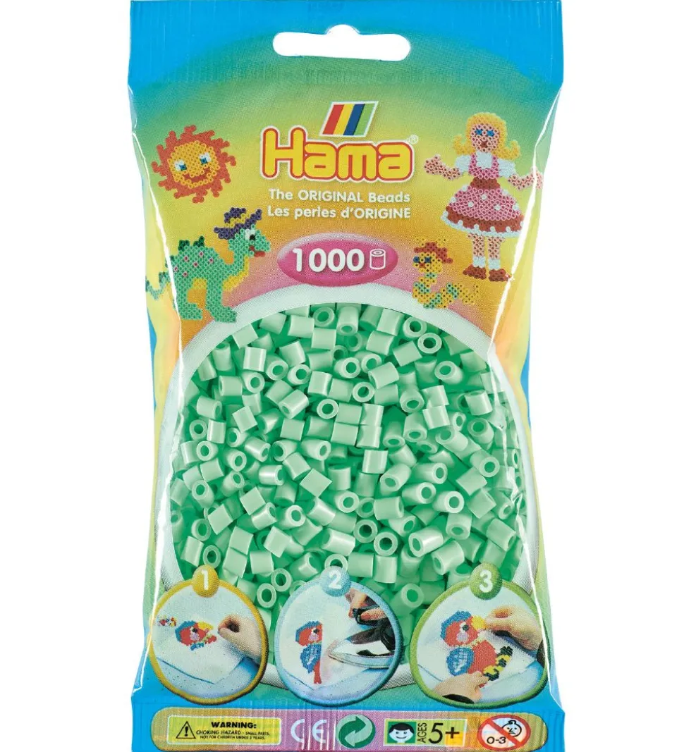 Hama Midi Perler - 1000 stk. - 98 Pastel Mint