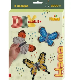 Hama Midi Perler - 2000 stk. - DIY Ophæng - Sommerfugle