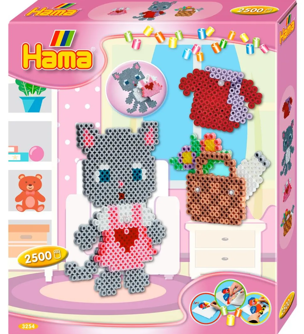 Hama Midi Perleæske - 2500 stk. - Sød Kat