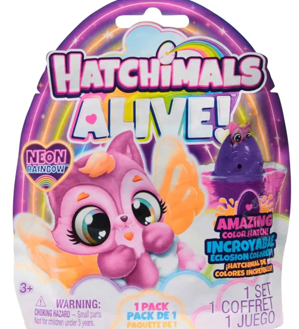 Hatchimals Legetøj - Alive Neon Rainbow - Assorteret