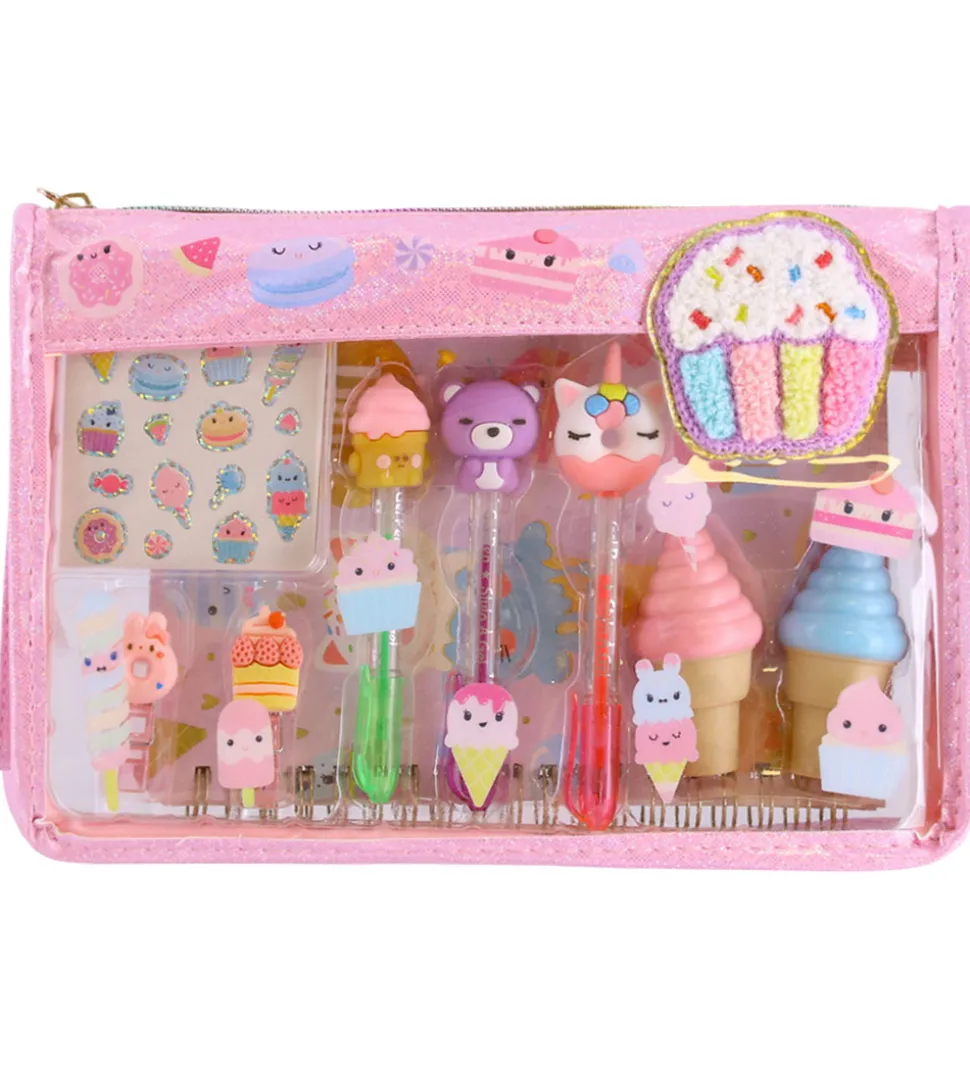 Hot Focus Taske m. Tilbehør - 3 Gelpenne/Notesblok