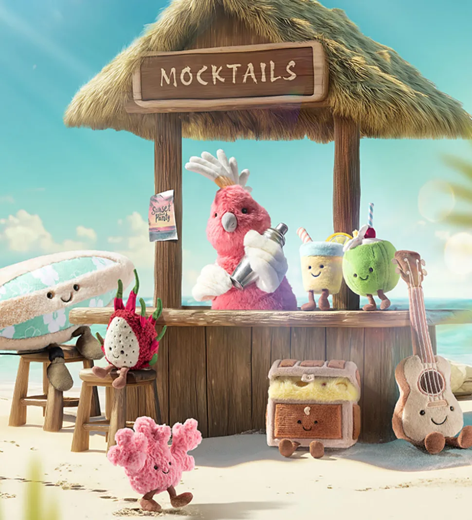 Jellycat Bamse - 11x9 cm - Amuseables Aruba Coconut