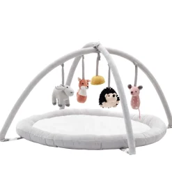 Kids Concept Aktivitetstæppe - Edvin - Grå m. Dyr